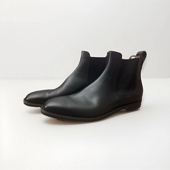 Allen Edmonds Classic Black Leather 7522 Liverpool Chelsea Boots Men Size 12